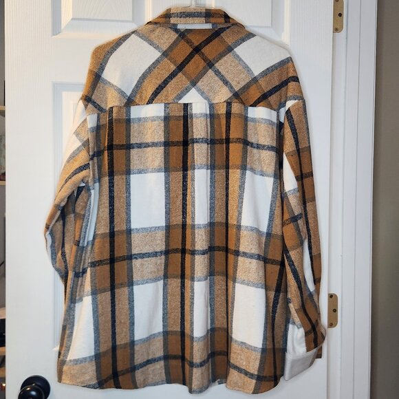 Automet Womens 2XL Plaid Shacket Flannel - Picture 2 of 8
